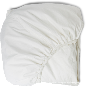 Wholesale Percale 100%Cotton Material White Color Deep Mattress Fitted Sheets Queen Size